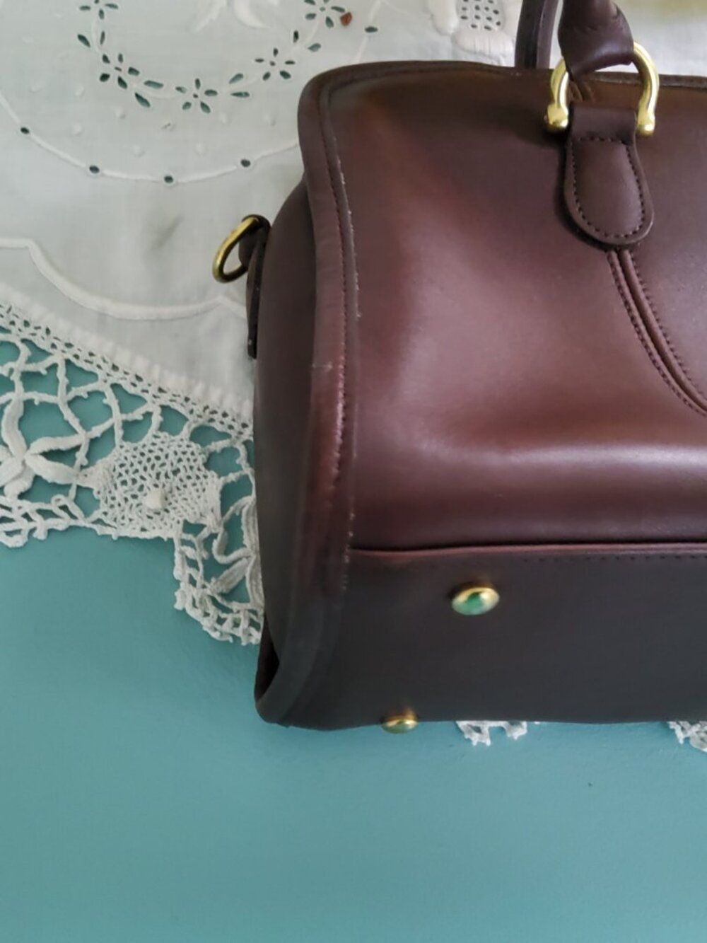 Vintage Coach Beaumont Satchel in Mahogony 9871 - Picture 12 of 15